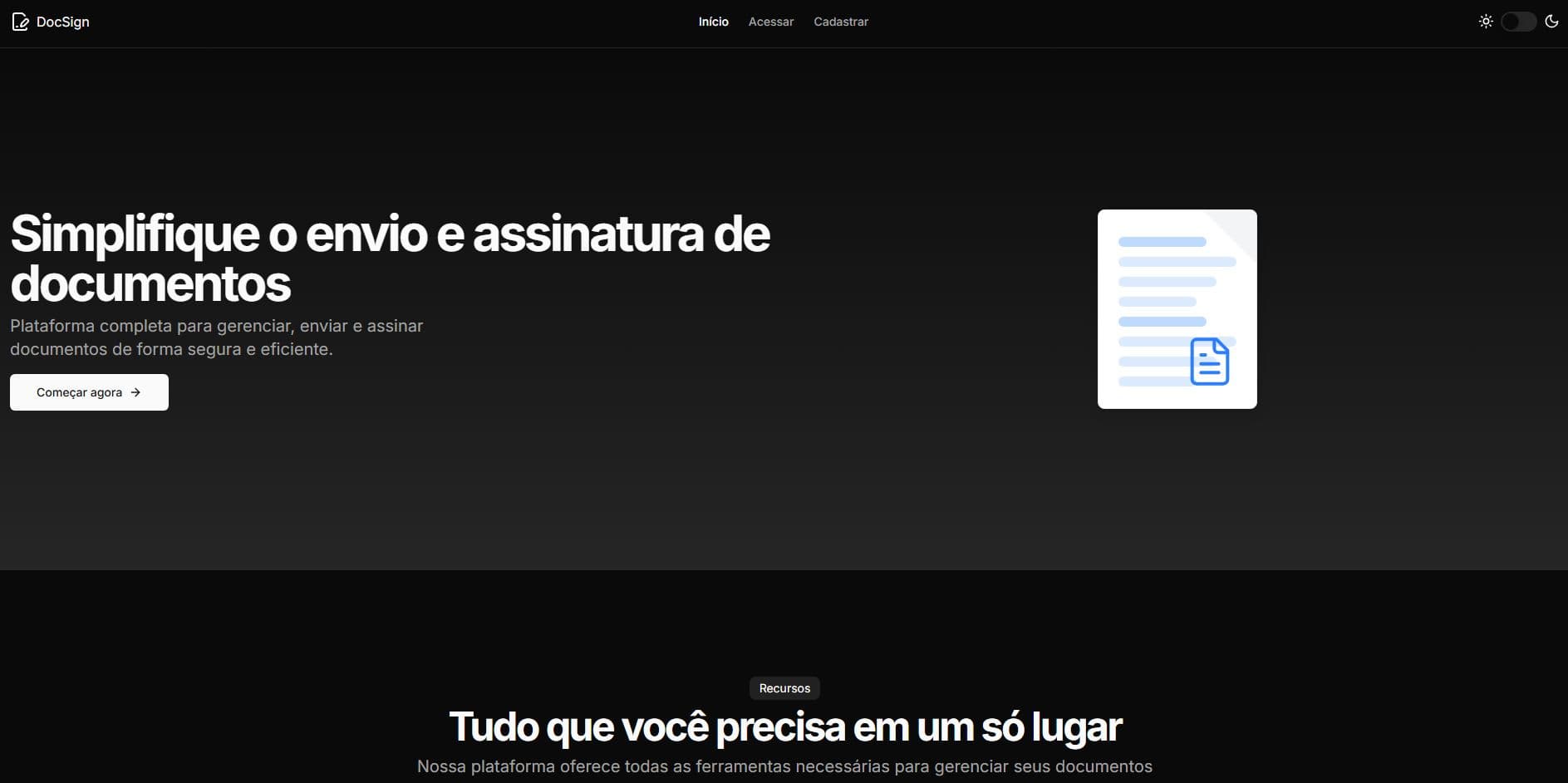 Capa do projeto Document Signature